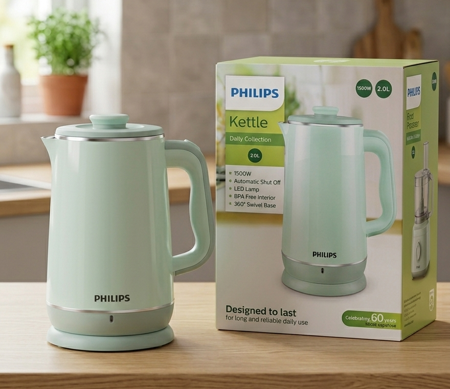 Philips Daily Collection Kettle Price in Pakistan | 2.0L 1500W Electric Kettle - Original Appliances