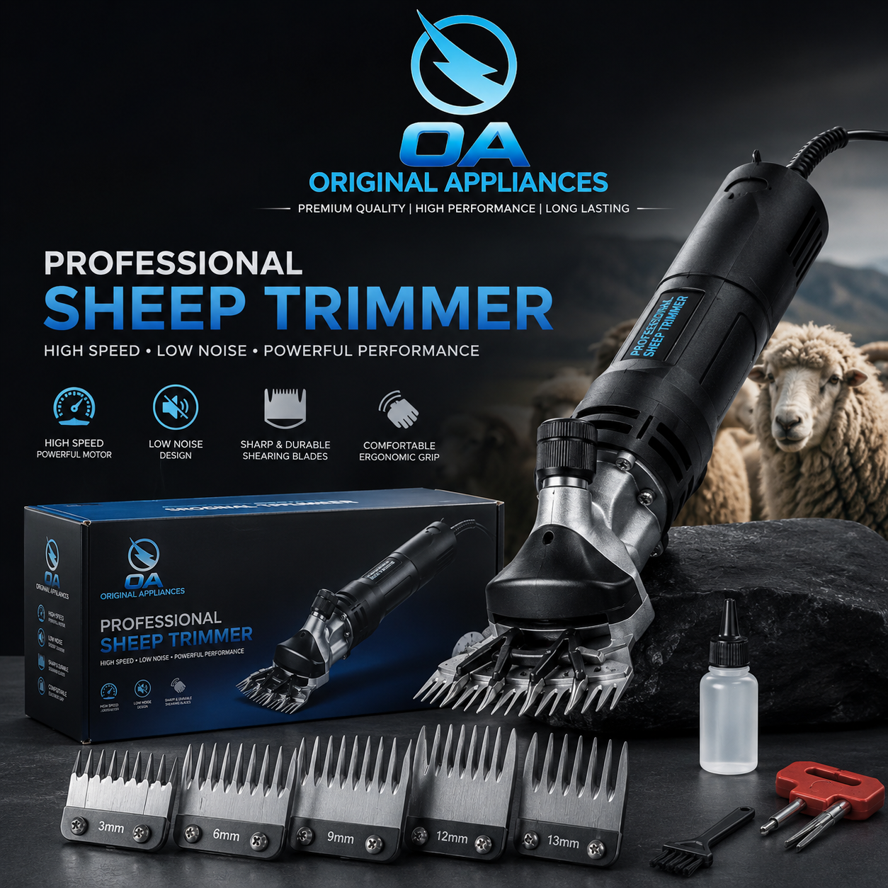 Professional electric sheep trimmer high speed wool clipper and livestock shearing machine in Pakistan