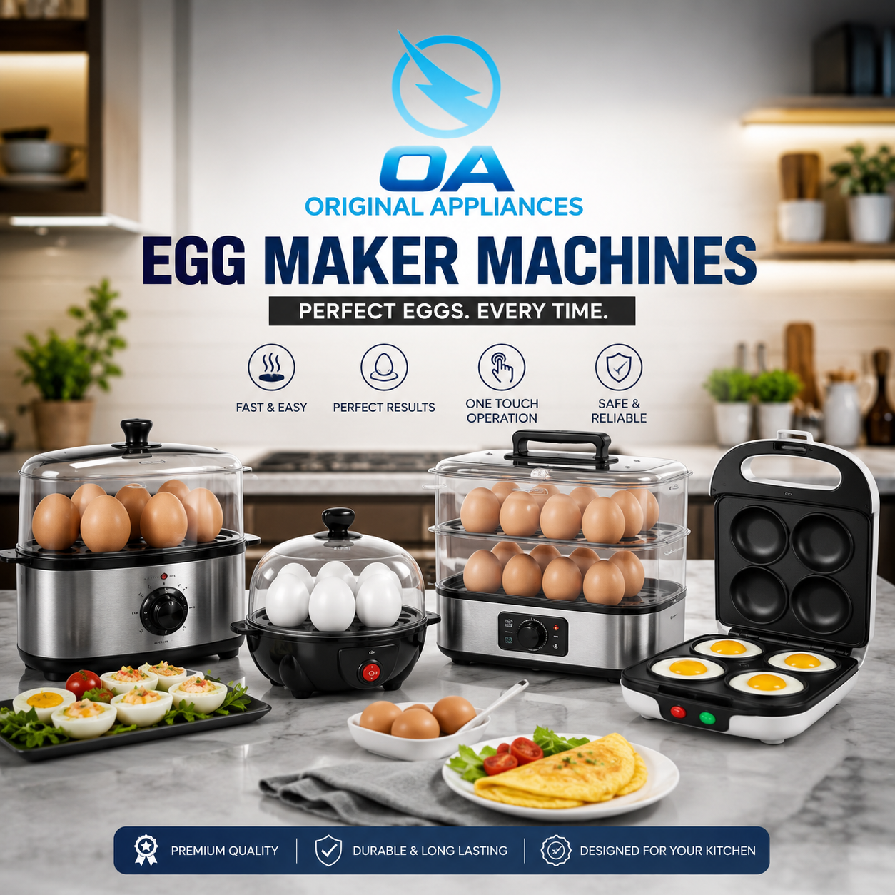 Imported electric egg boiler automatic egg cooker for soft medium and hard boiled eggs