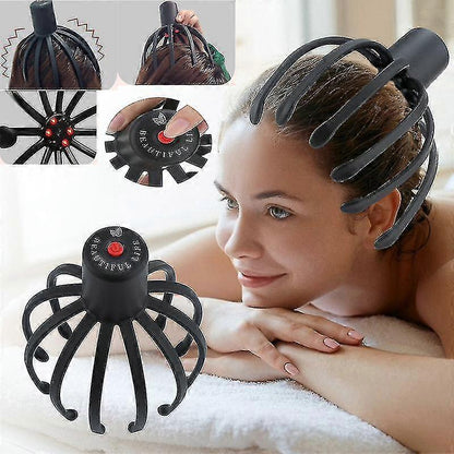 Hands-Free Rechargeable Octopus Electric Scalp and Head Massager
