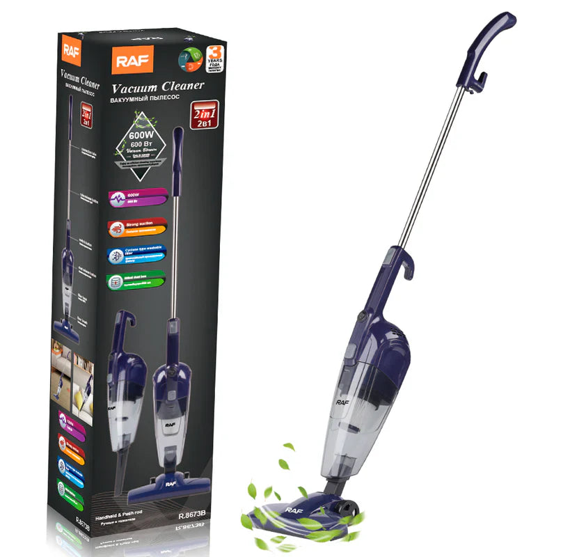 RAF 2-in-1 Vacuum Cleaner |600W | 0.5L Capacity | 4-Meter Power Cable R.8673B