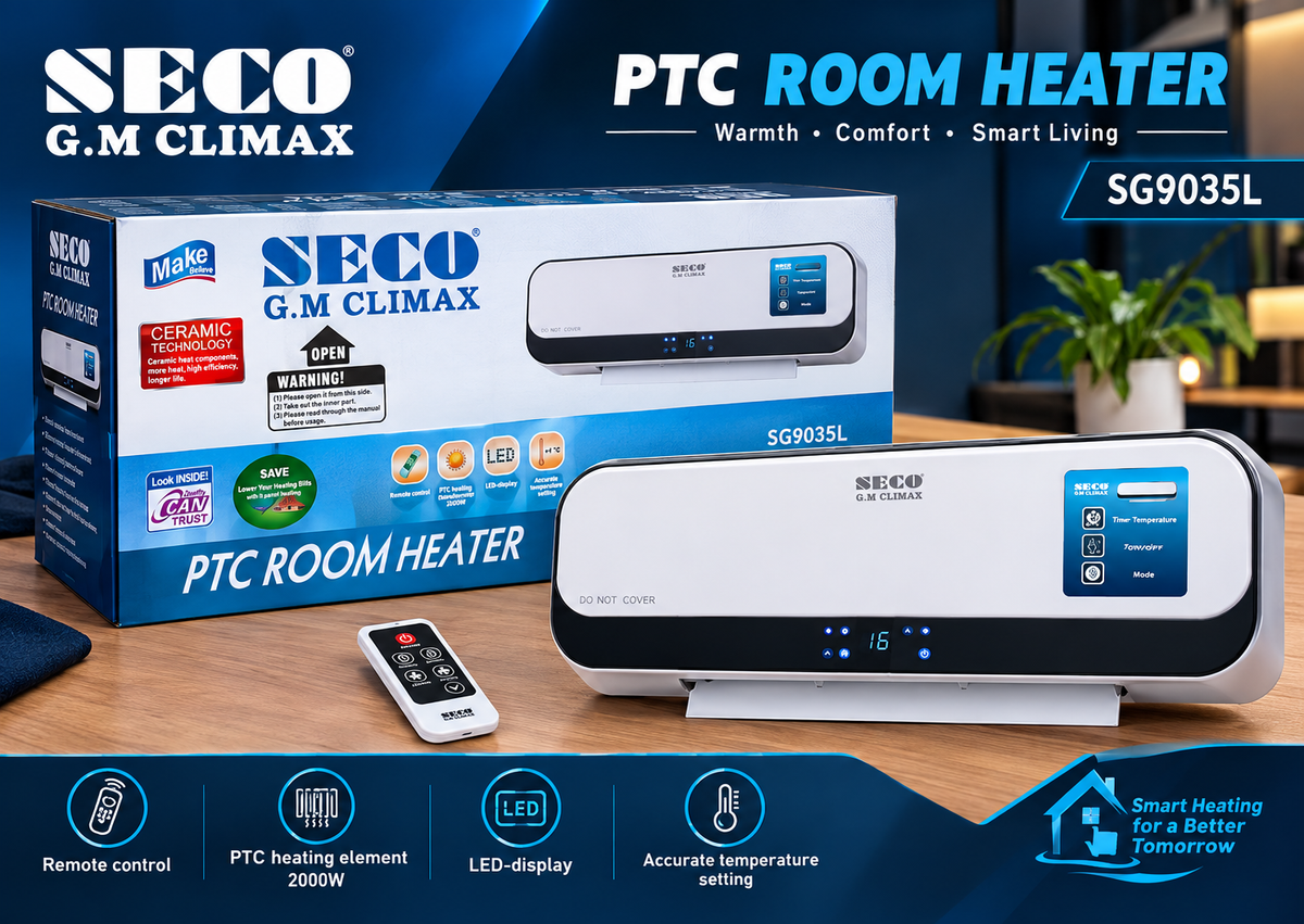 2000W SECO Wall-Mounted Electric Room Heater Pakistan