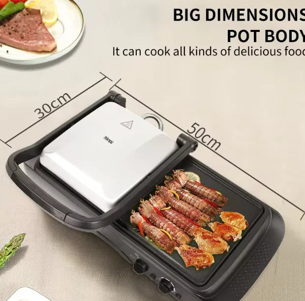DSP KB1050 Contact Grill 2-in-1 Electric BBQ 