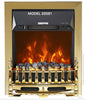 Geepas GRH28581P electric fireplace quartz tube flame heater black