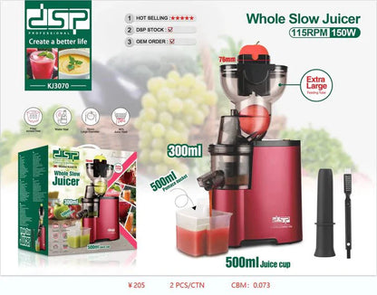 DSP Slow Press Juicer/ Vegetable & Fruit Extractor Juicer Machine.