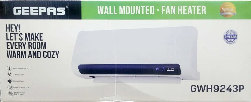 Geepas GWH9243P 2000W PTC Ceramic Room Heater