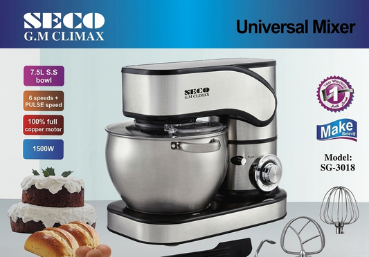 Best Dough Maker Machine in Pakistan – Seco 7.5L 1500W Stand Mixer - Original Appliances