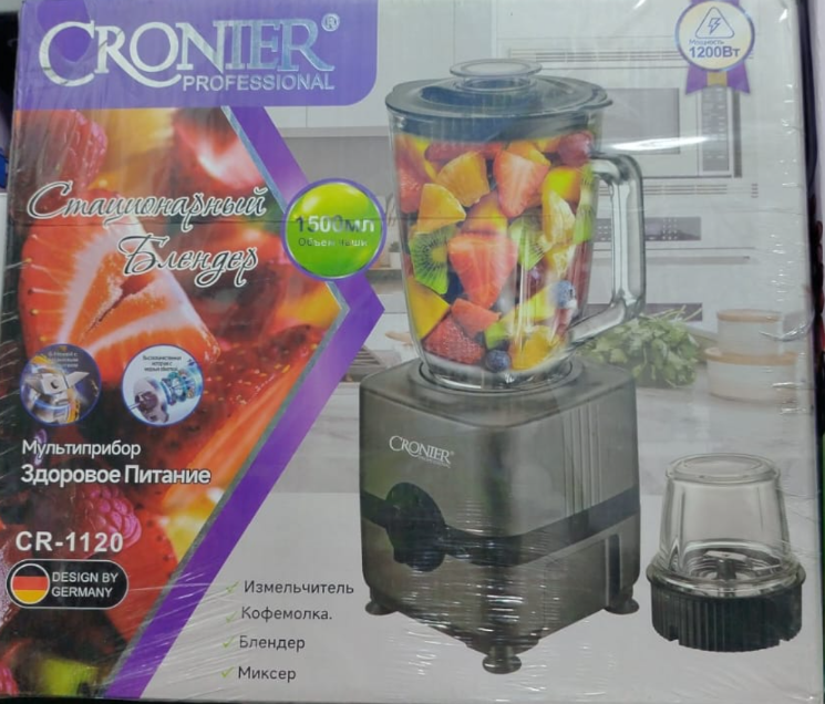 Cronier Professional Blender CR-1120 1200W 1.5L | 4-in-1 Power Machine