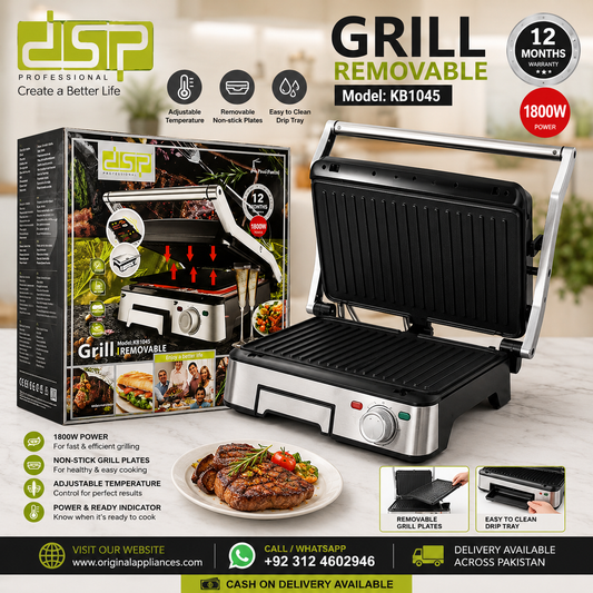 Imported DSP KB1045 Electric Panini Press Grill 