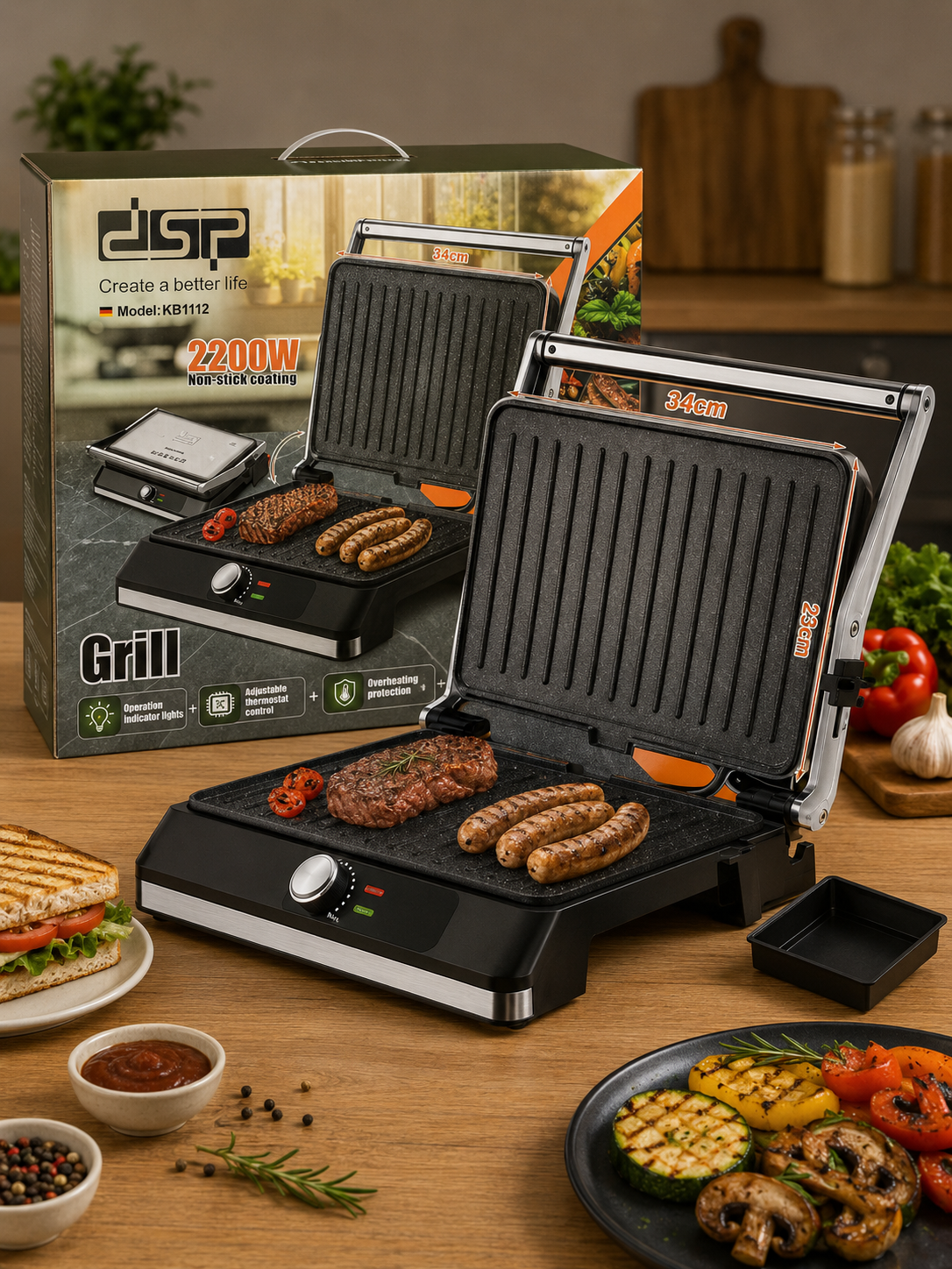 DSP KB1112
DSP Contact Grill
DSP Panini Press
Electric Grill