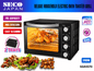 Japanese 70 liter electric baking oven with rotisserie convection fan and double tray design