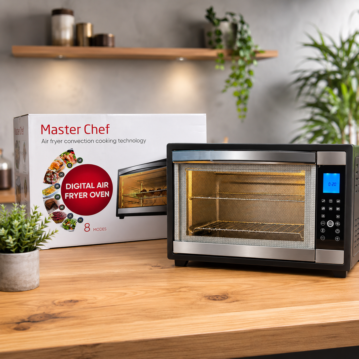 Master Chef Digital Air Fryer Oven 90L 2000W large capacity convection oven in Pakistan