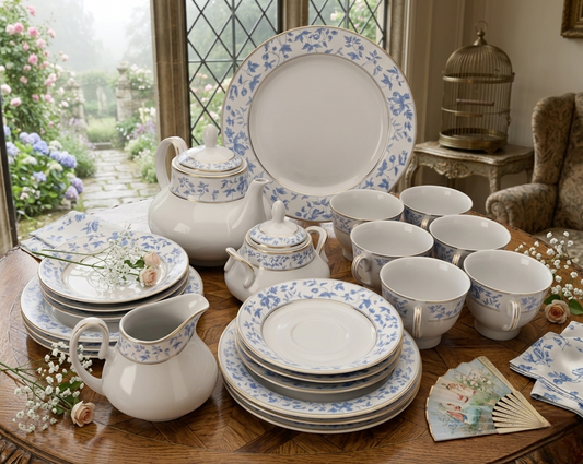 Florance blue dinner set 72pcs Pakistan