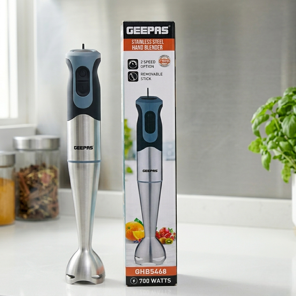 Geepas GHB5468 Hand Blender Price in Pakistan | 700W Stainless Steel Stick Blender - Original Appliances