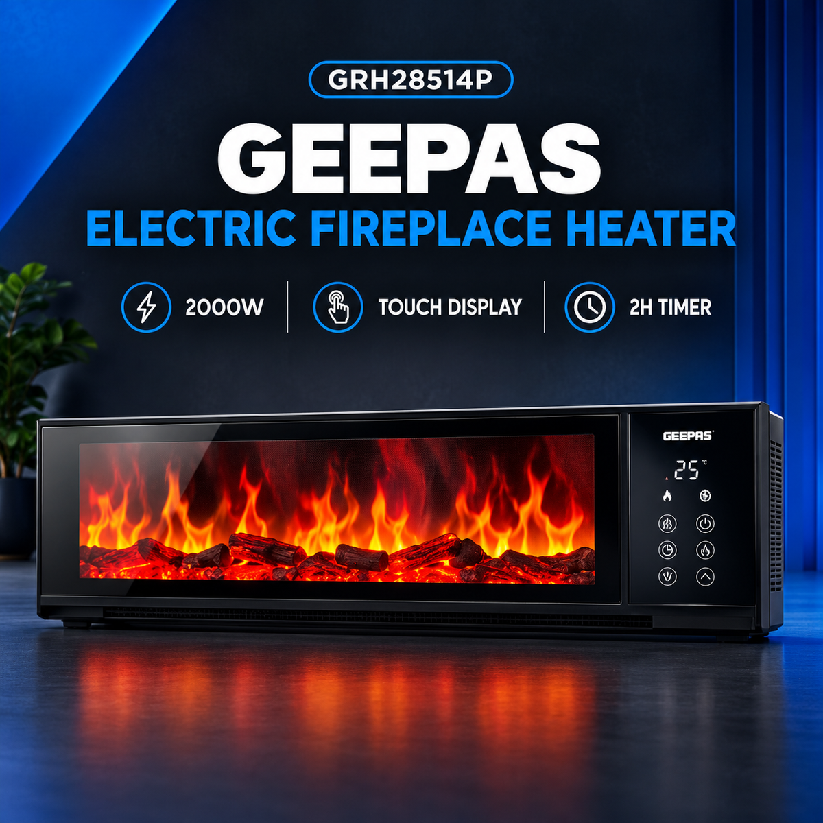 Geepas GRH28514P Fireplace Heater Price in Pakistan
