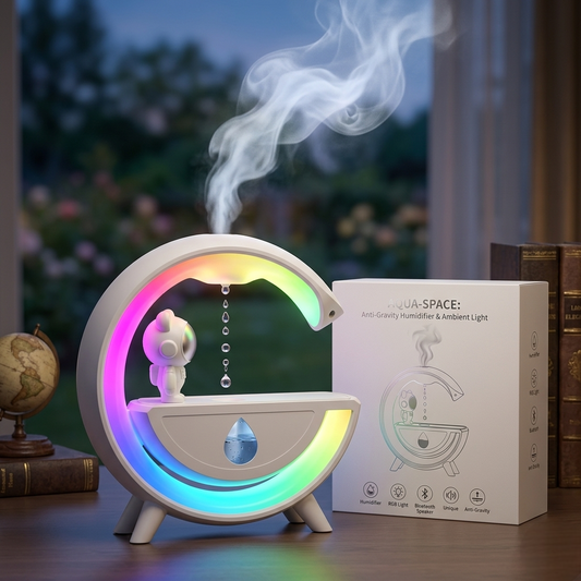 Rainbow LED Moon Humidifier with Water Drip Fountain