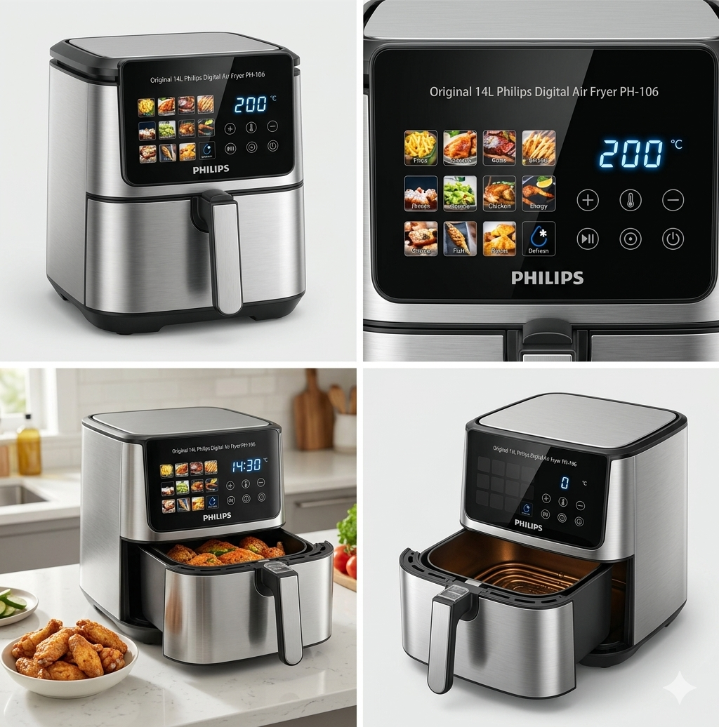 Philips PH3012 12L Air Fryer | Double Heating Powerm