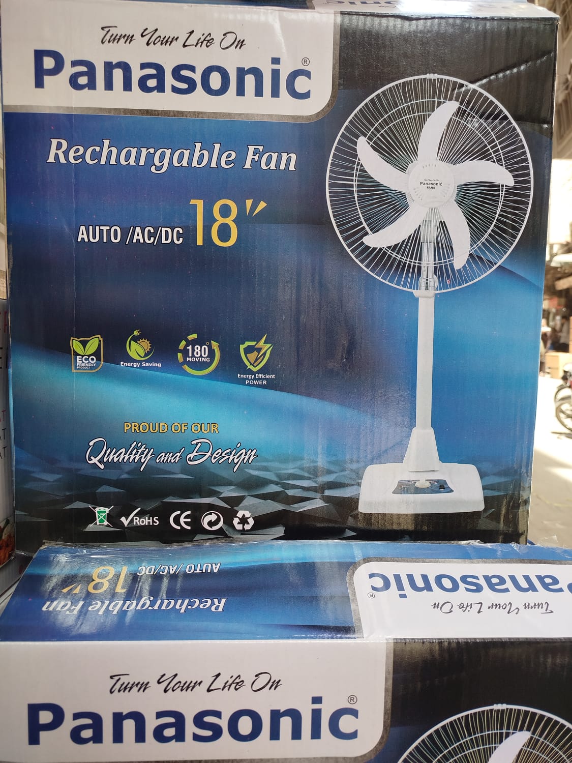 large size fan with battery