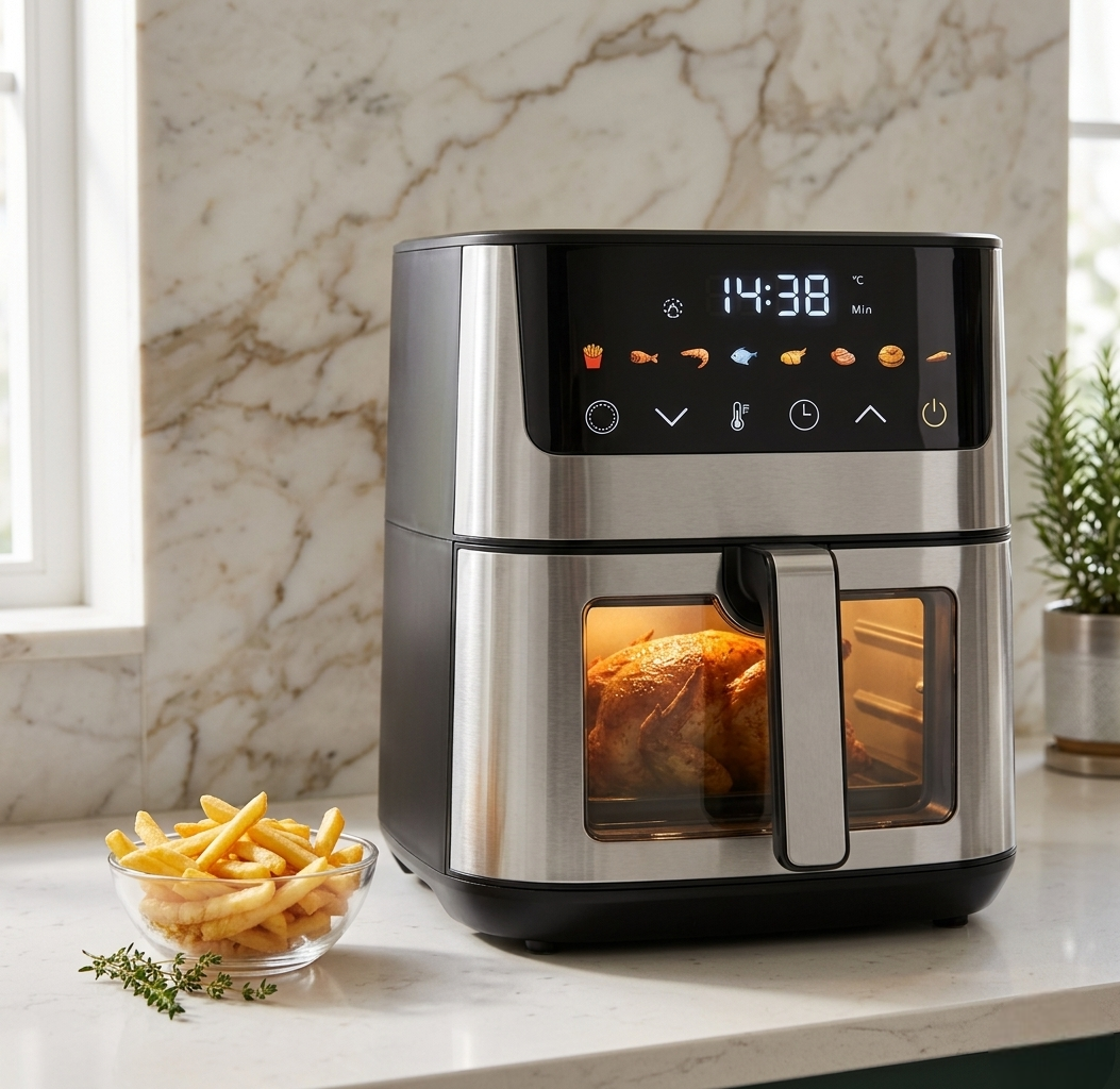 Philips HC-7262 Air Fryer 7L Essential Series | 2000W Digital Oil-Free Fryer with Window - Original Appliances