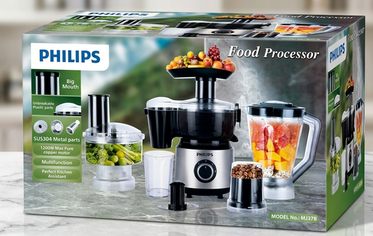 Philips MJ37B Food Processor Price in Pakistan | 1200W Juicer Blender Grinder 4-in-1 - Original Appliances