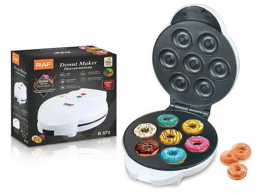 RAF Donut Maker R.572 | Electric 7 Hole Non-Stick Donut Maker - Original Appliances