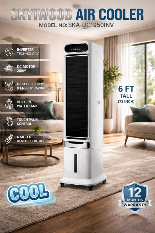 SKYIWOOD SKA-DC1950INV Inverter Air Cooler  | Extra Large 6ft Cooling Power - Original Appliances