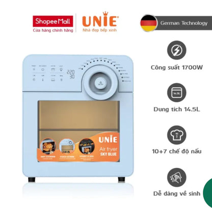Original German UNIE Air Fryer Sky Blue 14.5L 1700W