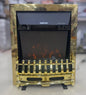 electric fireplace quartz tube flame heater black