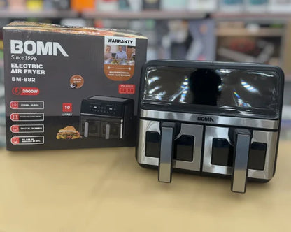 BOMA Double Door Digital Air Fryer 10 Liter (5L + 5L) 2000W BM-882