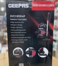 Geepas 25L Drum Vacuum Cleaner 2500W GVC19064P