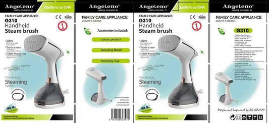 AngeLeno G310 Handheld Steam Brush 1780W 320ML | Fast & Easy Ironing Solution