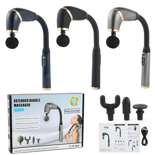 deep tissue massage gun with multiple heads