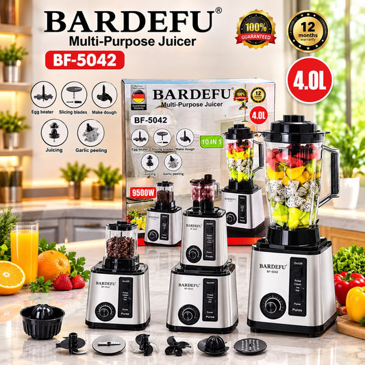 BARDEFU BF-5042 10-in-1 Multi-Purpose Juicer Blender 4L 9500W