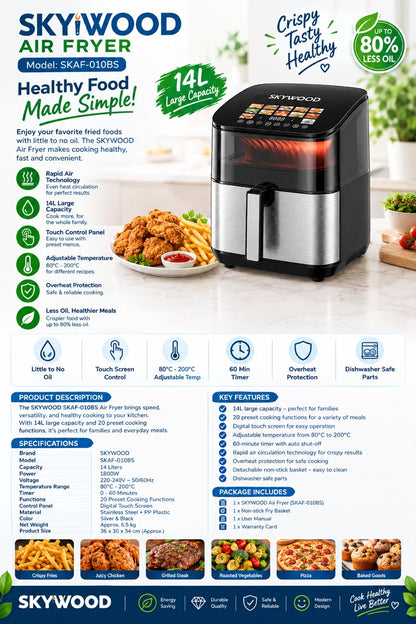 Skywood 14L Air Fryer Price in Pakistan