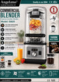 AngelLeno G820 1600W Soundproof Commercial Blender with 2L BPA-Free Jar, Pure Copper Motor, 6 Stainless Steel Blades and Grinder
