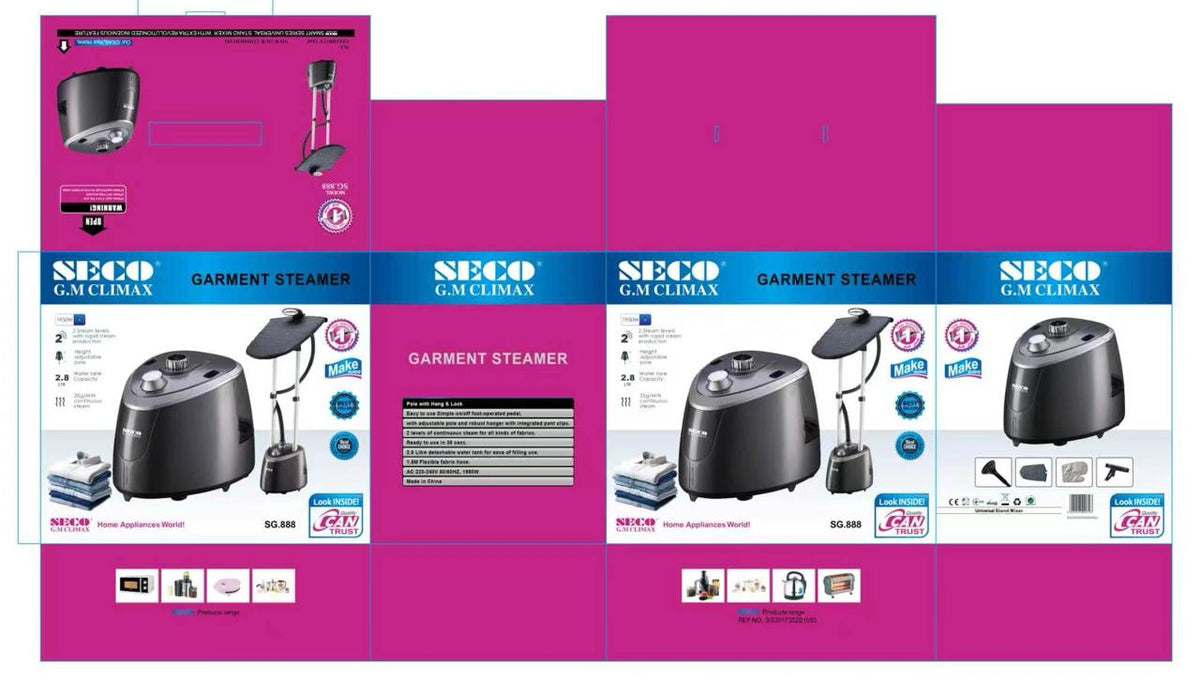 standing fabric steamer for boutique use