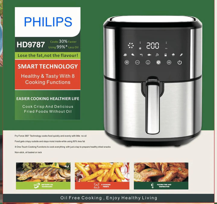 Philips 6 Liter Digital Air Fryer HD9787 Oil Free Fryer