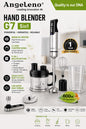 AngeLeno, G7, Hand Blender, 5 in 1 Blender, Kitchen Appliances, Electric Blender, Chopper, Whisk, Mixing Beaker, Food Processor, Blender Pakistan, 800W Blender, Copper Motor, Home Kitchen, Original Appliances