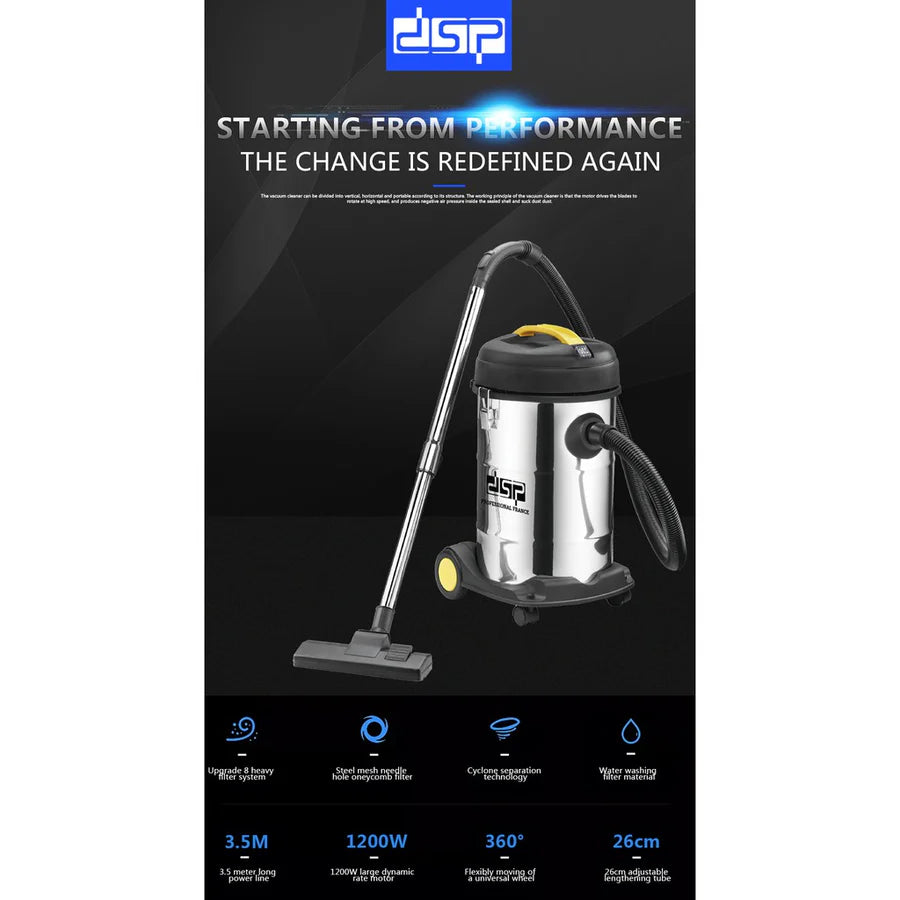 DSP KD-2004 Powerful Suction Wet and Dry vacuum Cleaner