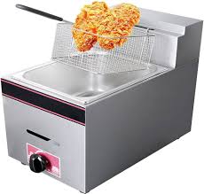 Imported 6L commercial gas deep fryer stainless steel frying machine for restaurants cafes and food businesses