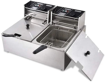 Stainless steel electric countertop deep fryer 