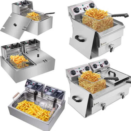 Imported original 6 liter countertop stainless steel electric deep fryer commercial fryer machine in Pakistan