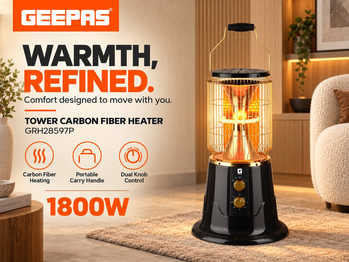 Geepas GRH28594P 2500W tower carbon fiber heater