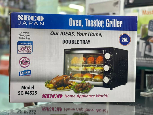 japanese 25 liter electric baking oven with rotisserie and double tray for baking grilling and roasting
