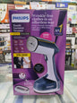 Philips handheld clothes steamer with removable water tank.