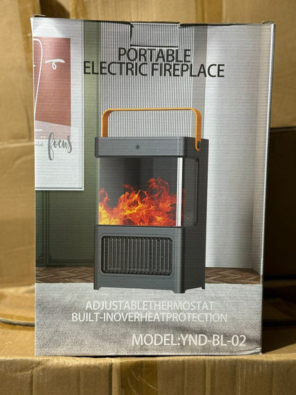 YND-BL-02 portable electric fireplace heater with flame effect 