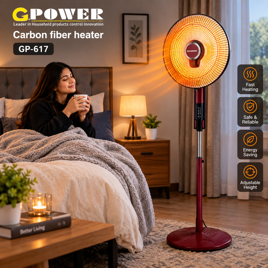 GPOWER GP-618R carbon fiber standing room heater with remote control