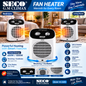 SECO G.M CLIMAX SG369H 1200W revolving electric fan heater with adjustable thermostat for home and office use