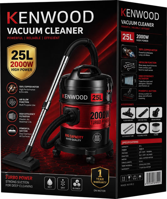 Kenwood 25L 2000W Wet and Dry Vacuum Cleaner with Blower