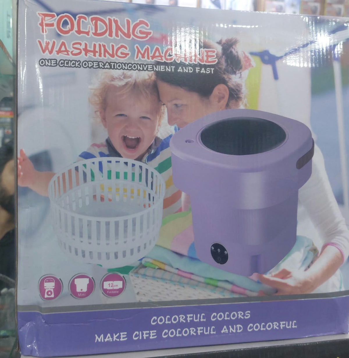 Folding washing machine